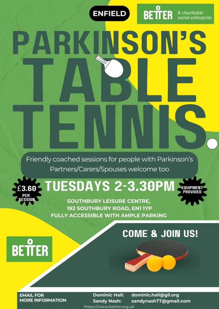 Southbury Parkinson's TT leaflet