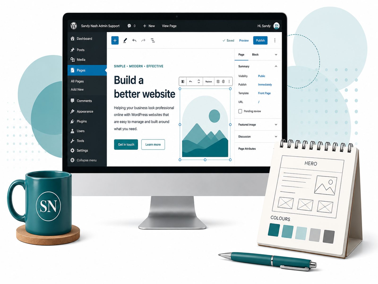 WordPress web design and development by Sandy Nash