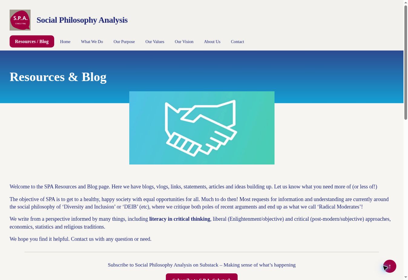 Social Philosophy Analysis Resources and Blog page